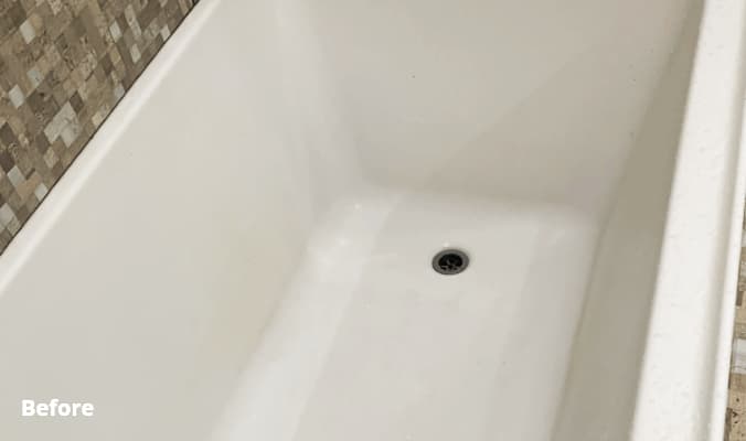 Electrodry Blog - 7 Steps to make your Bathtub Sparkle - Before Results