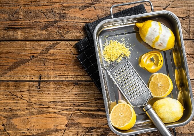 lemon with Cheese Grater