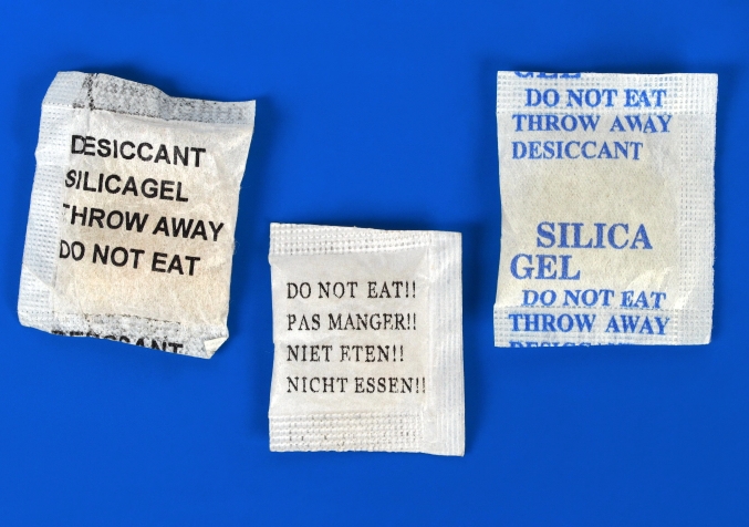 A close up Look of Types of Silica Gel with blue background