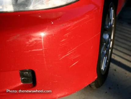 scratched car