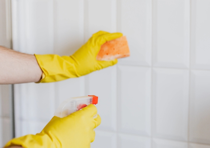 Cleaning of Bathroom Tiles