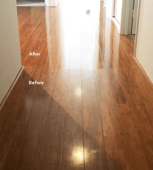 Electrodry Bamboo Floor Restoration Before and After